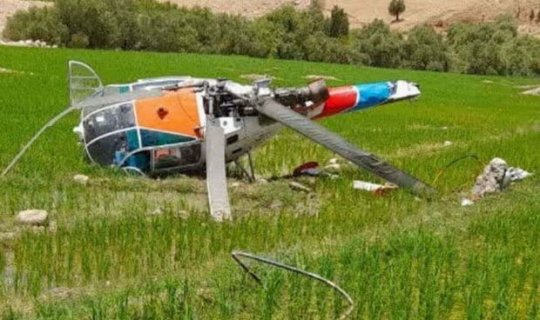 İranda təcili yardım helikopteri qəzaya uğrayıb - VİDEO