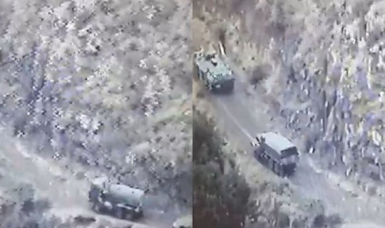 Rusiya sülhməramlıları erməni silahlılarının hərbi yüklərinin müşayiətini davam edirlər - VİDEO