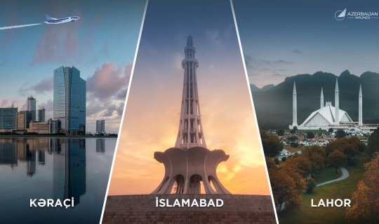 AZAL Pakistanın üç məşhur şəhərinə uçuşlar açır