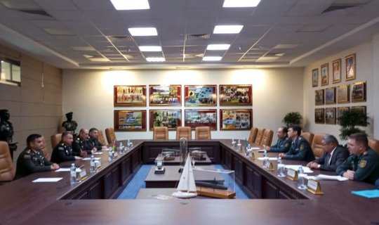 Azərbaycanın hərbi nümayəndə heyəti Qazaxıstana gedib - FOTO