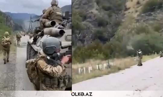 Döyüşdən yeni görüntülər: ordumuzun irəliləməsi - VİDEOxa0