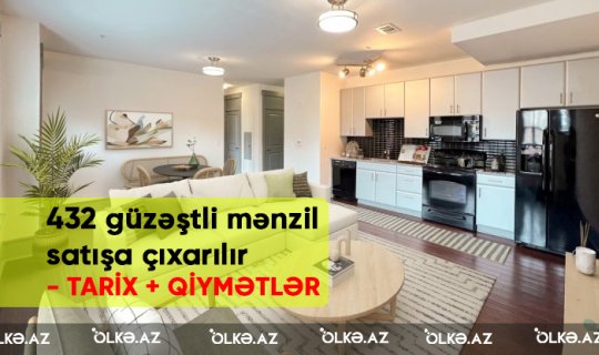 Daha 432 güzəştli mənzil satışa çıxarılır - TARİX + QİYMƏTLƏR