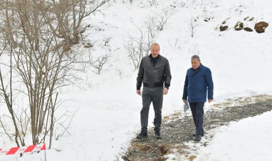 Prezident Şuşa rayonundakı “Turşsu” bulağında olub - FOTO - YENİLƏNİB