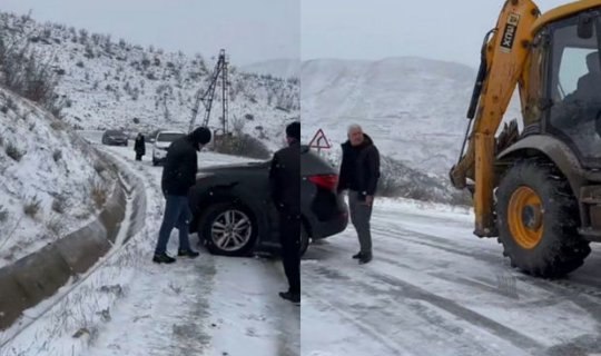 Şabran-Qalaaltı yolu buz bağlayıb 