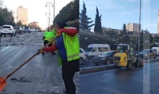 Üç gündür buzlu qalan yollar: “Eləsi var ki, deyir, gəl, həyətimi də təmizlə” - AÇIQLAMA 