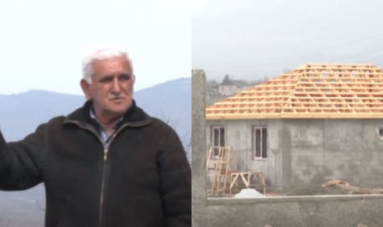 Ailəsi soyqırıma məruz qalan Xocalı sakini öz evinin tikintisində iştirak edir - VİDEO