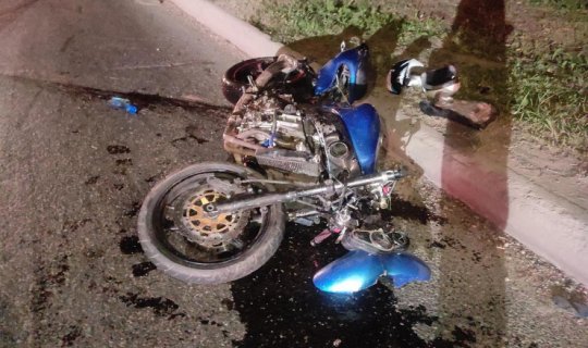 Atasının motosikletini götürüb qəza törətdi - Biləsuvarda olay
