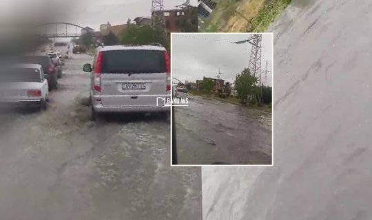 Bakıda yağışdan sonra yaranan acınacaqlı MƏNZƏRƏ - VİDEO