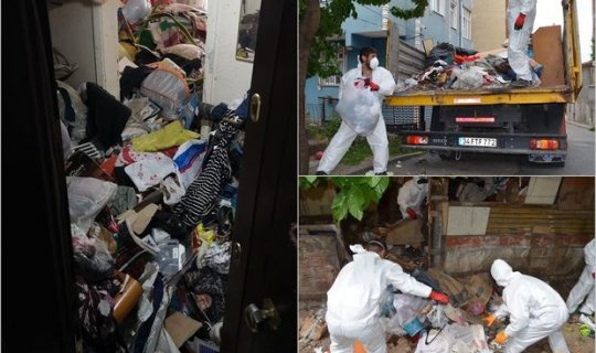 Türkiyədə bir evdən 17 maşın zibil çıxdı - VİDEO