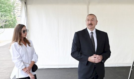 Prezident və xanımı Zəngilanda hotel açılışında