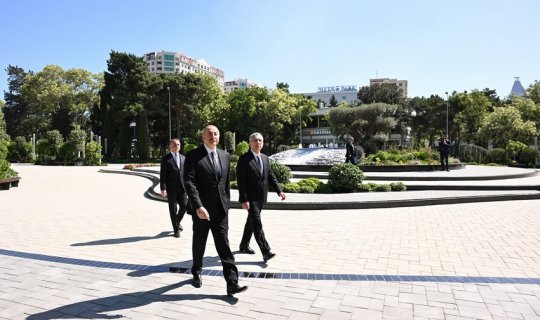 Prezident Nərimanov parkının açılışında iştirak edib - YENİLƏNİB