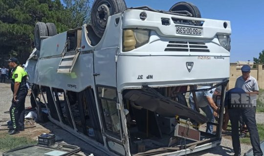 Bakı-Sumqayıt yolunda iki avtobus toqquşub, xeyli sayda yaralı var - FOTO