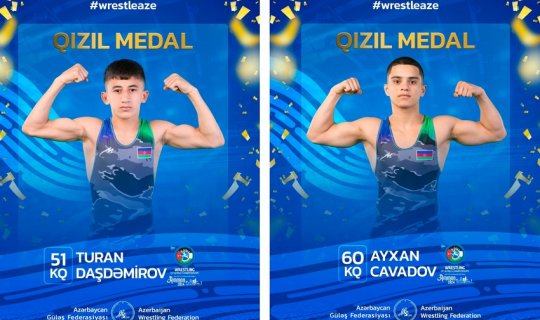 Azərbaycanın iki güləşçisi dünya çempionatının qızıl medalını qazanıb