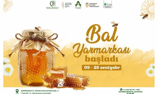 Bakıda bal yarmarkası açılıb