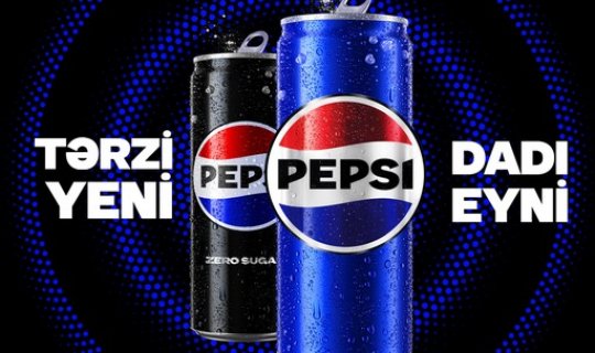 Pepsi dünyada 120 ölkədə vizual görkəmini dəyişərək 14 ildən sonra yeni görünüşünü təqdim edir - FOTO