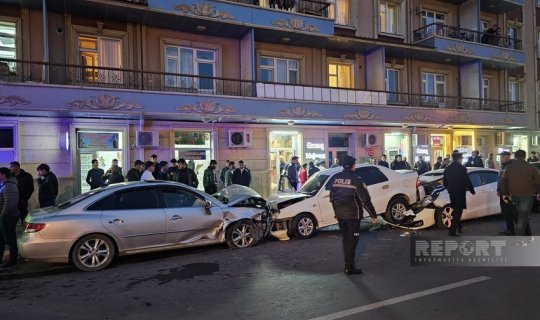 Naxçıvanda zəncivari qəza: 5 avtomobil toqquşub, 1 nəfər xəsarət alıb