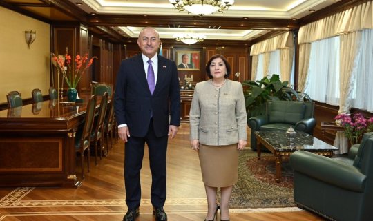 Sahibə Qafarova Mövlud Çavuşoğlu ilə görüşüb