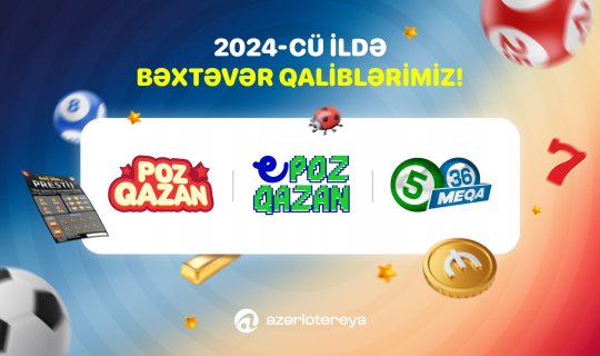 “Azərlotereya” 2024-cü ildə 189 dəfə böyük uduş təqdim edib