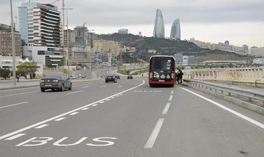 Bakıda yeni avtobus zolaqları çəkiləcək