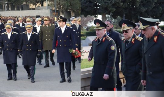 Fövqəladə Hallar Nazirliyi və Baş Prokurorluq Şəhidlər Xiyabanında - FOTO