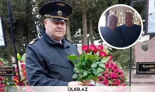 İqor Kşnyakinin oğlu atasının məzarı başında - FOTO