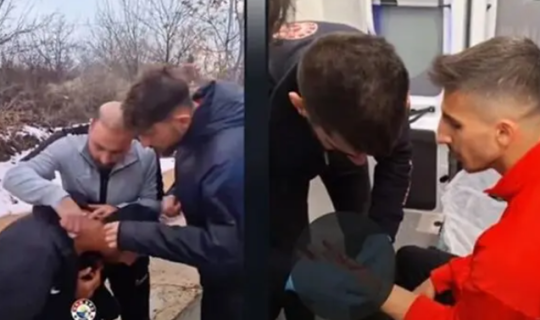&ldquo;Vanspor&rdquo;un komanda avtobusuna hücum - yaralananlar var - VİDEO