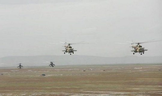 Helikopterlərimiz havaya qaldırıldı - VİDEO
