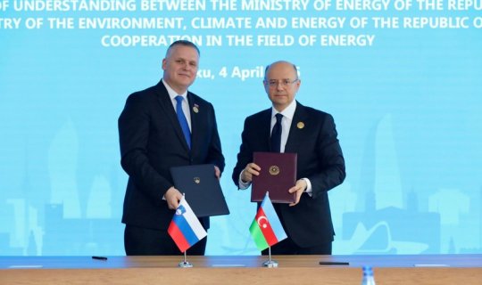 Azərbaycan Sloveniya ilə enerji sahəsində Anlaşma Memorandumu imzalayıb
