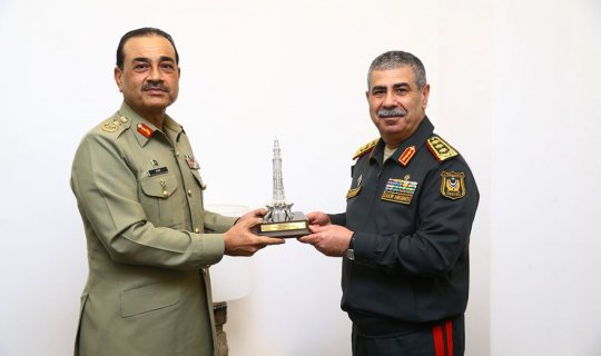 Zakir Həsənov Pakistan Quru Qoşunları komandanı ilə görüşüb