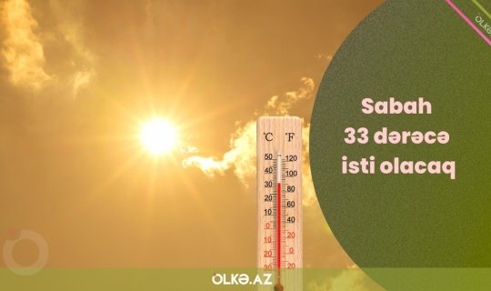 Sabah 33 dərəcə isti olacaq