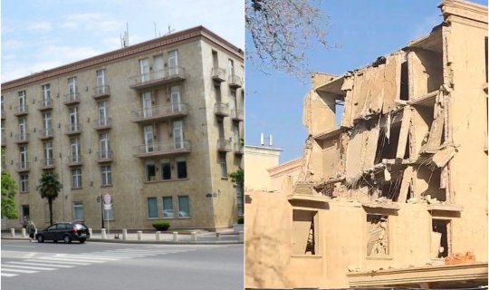 Bakıda məşhur hotel sökülür - VİDEO