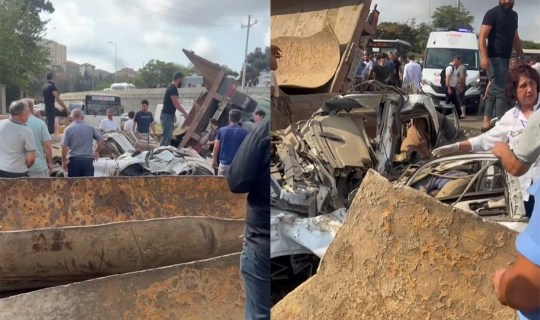 Bakıda &ldquo;KamAZ&rdquo; avtomobillərin üzərinə aşdı, ölənlər var - VİDEO - Yenilənib
