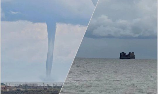 Xəzər dənizində tornado göründü&nbsp;- Video