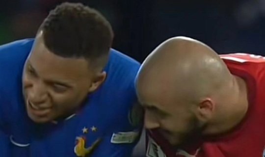 Yığmamızın futbolçusu Elvin Bədəlov Kilian Mbappeyə oyun zamanı nə deyib? - VİDEO