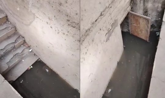 Lift işləmir, qoxudan binaya girmək olmur - Xırdalan sakinlərindən şikayət - VİDEO