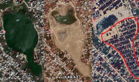 Masazırda göl doldurularaq yerində evlər tikilib - VİDEO