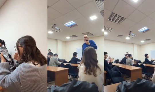 Azərbaycanda universitet müəlliminin bu addımı böyük bəyənmə topladı - VİDEO