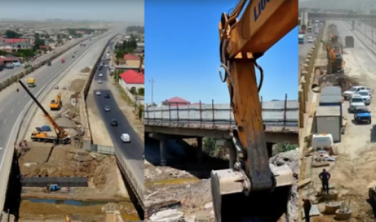Bakıda yeni körpü tikilir - VİDEO