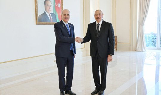 İlham Əliyev Numan Kurtulmuşu qəbul edib
