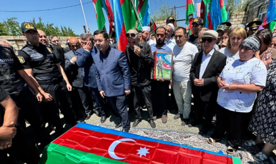 İtkin-şəhid Rauf Əhmədov Goranboyda dəfn edildi