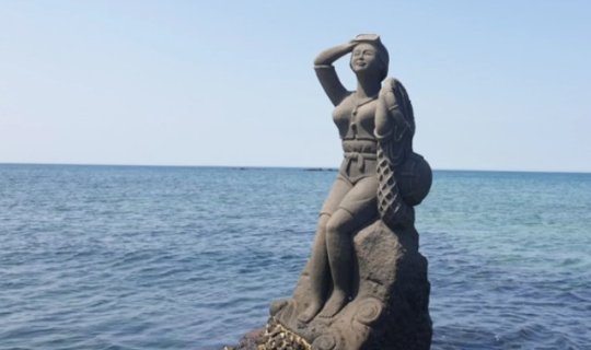 Cənubi Koreyada qalmaqal: Əcnəbi tarixi heykəli öpdü