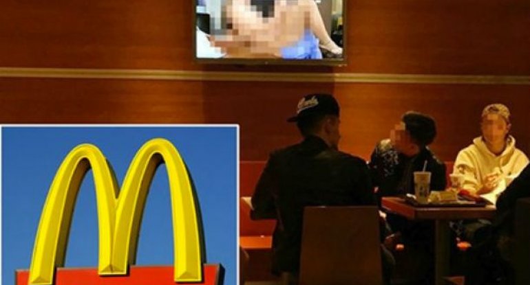 McDonald\'s-da porno nümayiş olundu