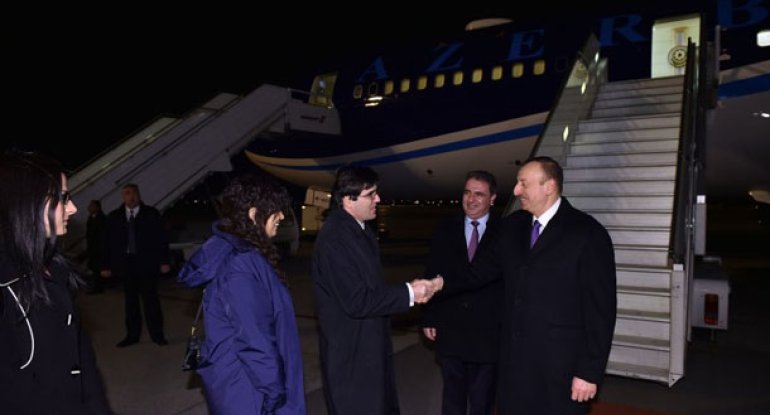 Prezident İlham Əliyev Bolqarıstana rəsmi səfərə gəlib
