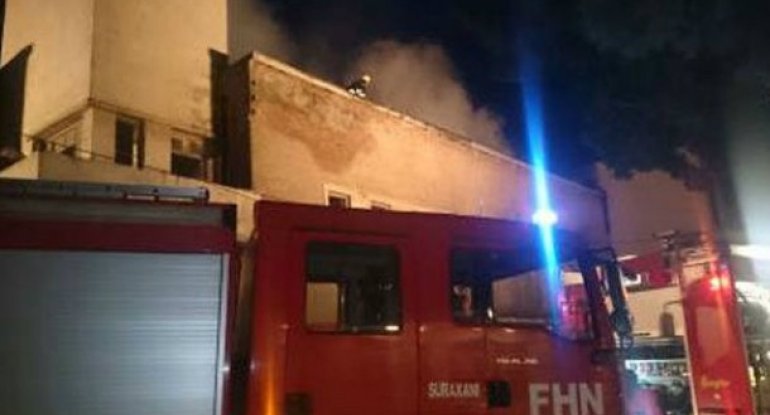 Bakıda klub yanır: 5 yanğınsöndürmə briqadası cəlb olunub