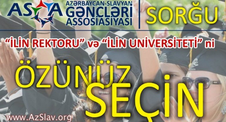 “İlin rektoru” və “İlin universiteti”ni özünüz seçin