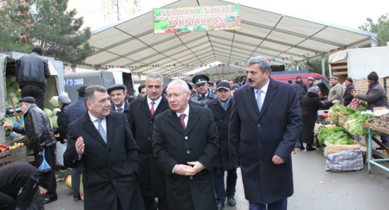 Sumqayıtda kənd təsərrüfatı məhsullarının satış-yarmarkası açıldı