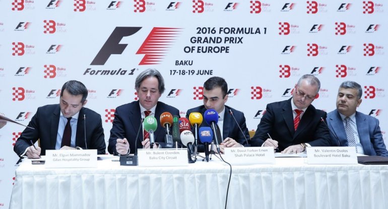 “Formula-1” Avropa Qran-prisi ilə əlaqədar Bakıdakıotellərlə memorandum imzalanıb