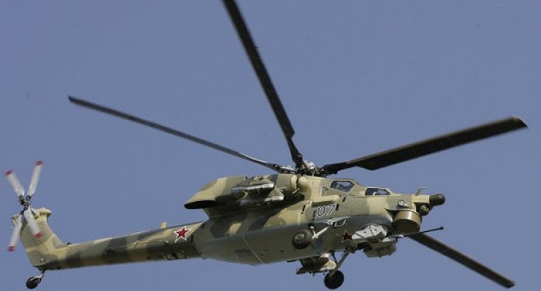 Rusiyanın hərbi helikopteri düşdü: 2 pilot öldü