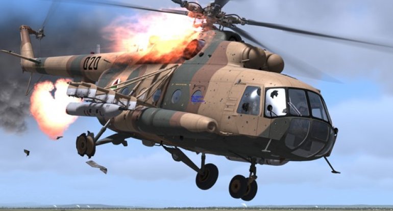 Suriyada rus helikopteri vuruldu: ölənlər var