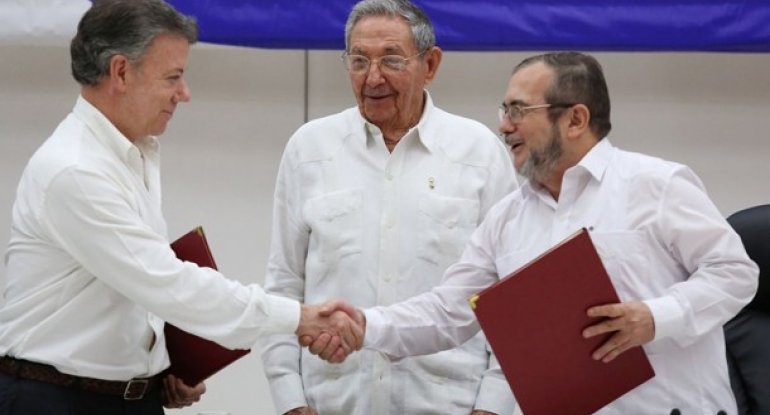 Kolumbiyada sülh müqaviləsi imzalandı